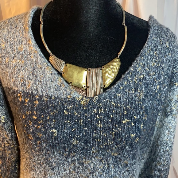 Jana sweater- black and grey w/gold flecks - Picture 3 of 10